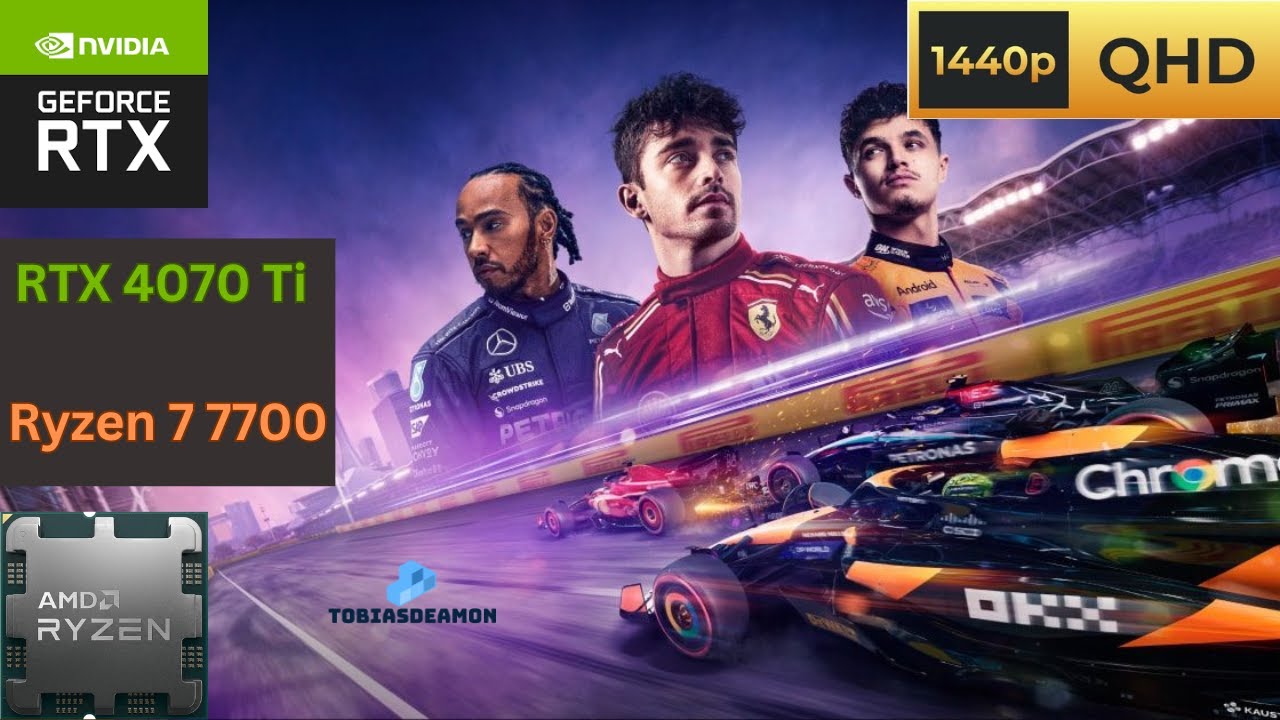 F1 24 benchmark - Ryzen 7 7700 + RTX 4070 Ti 12 GB - Ultra High preset DLSS Q - 1440p60
