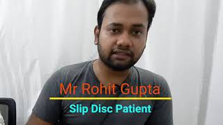 Slip Disc Surgery- Happy Patient Testimonial. (Disc prolapse\/Disc herniation\/ Lumbar PIVD operation)