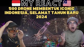 500 DRONE MEMBENTUK ICONIC INDONESIA, SELAMAT TAHUN BARU 2024