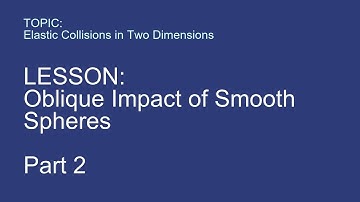 FM04 — Elastic Collisions in One Dimension — Oblique Impact of Smooth Spheres — Part 2