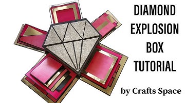 Diamond Explosion Box Tutorial | Diamond Card | By Crafts Space