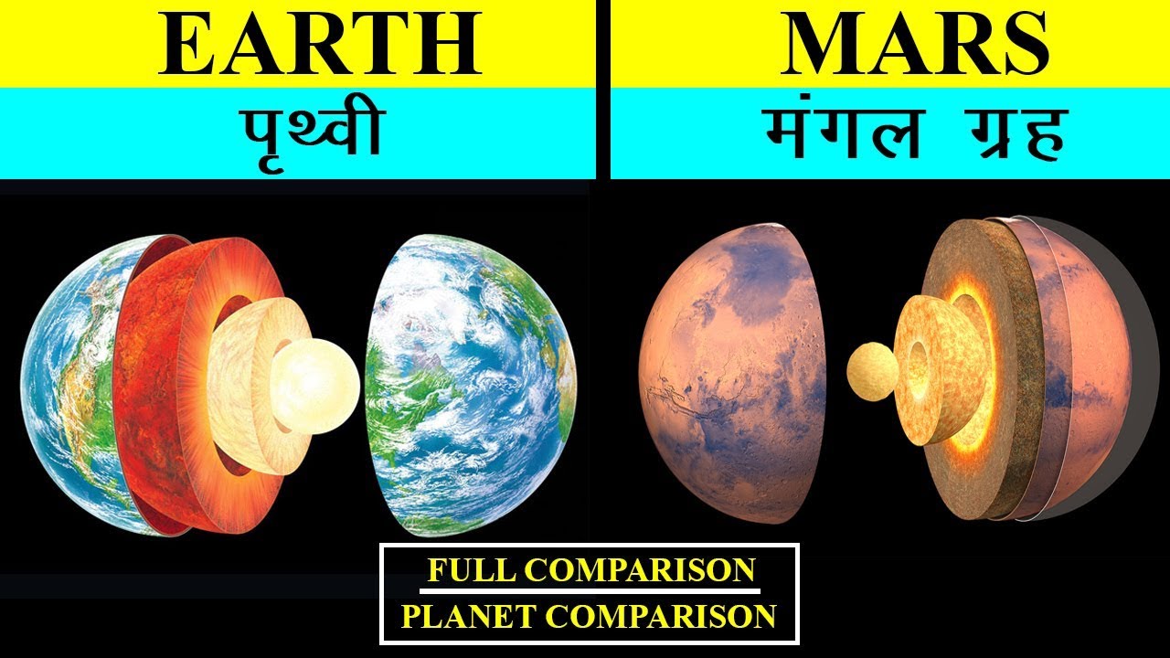 what are the differences between earth and mars