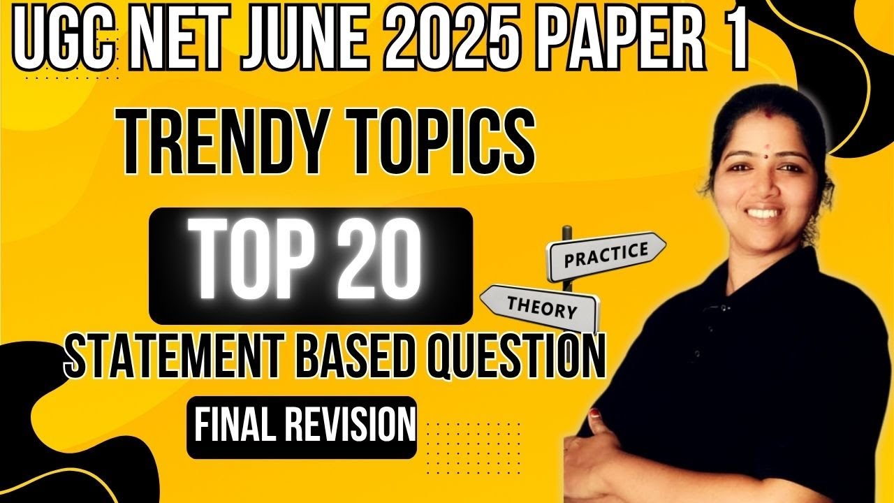 MOST EXPECTED PAPER 1 UGC NET JUNE 2025 -TOP 20 STATEMENT BASED ...