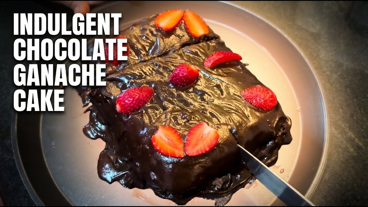 Dark Hot Chocolate Cake with Glossy Ganache#cake#viral