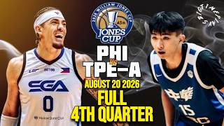 PINULBOS! William 'JOKES' Cup! FULL 4th Quarter: Philippines (SGA) vs. Chinese Taipei Jones Cup 2026
