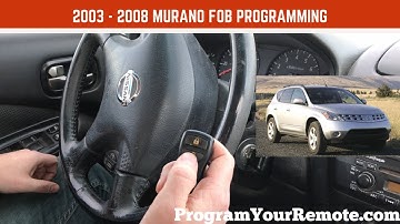 How to program a Nissan Murano remote key fob 2003 - 2008