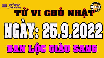 TỬ VI HÀNG NGÀY 25/9/2022  CỦA 12 CON GIÁP
