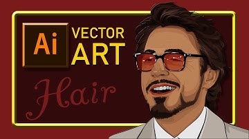 Robert Downey Jr._Vector Art | Vexel Art | Vector Portrait | Adobe Illustrator CC (PART1-HAIR)