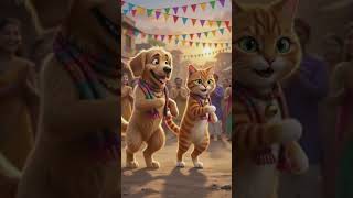 kutt aur billi dance karte hue #cartoon #cartoonvideo #funny #bareact