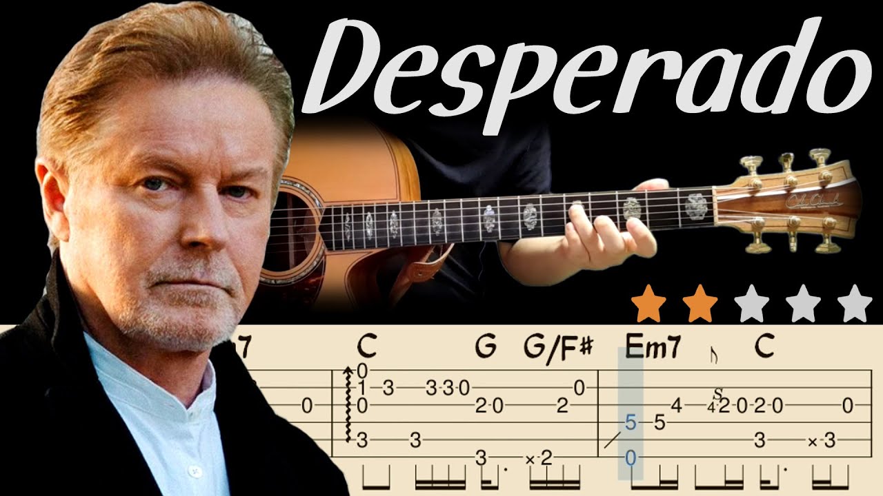 Desperado - Eagles - Guitar chords and tabs