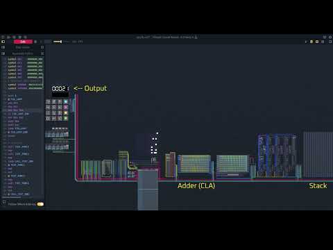 16-bit CPU Running Fibonacci Sequence | Virtual Circuit Board