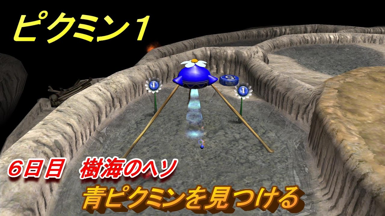 ピクミン1 青ピクミンを見つける 6日目 樹海のヘソ ストーリー攻略