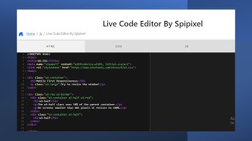 Code editor with syntax highlighting like codepen , w3schools | Spipixel