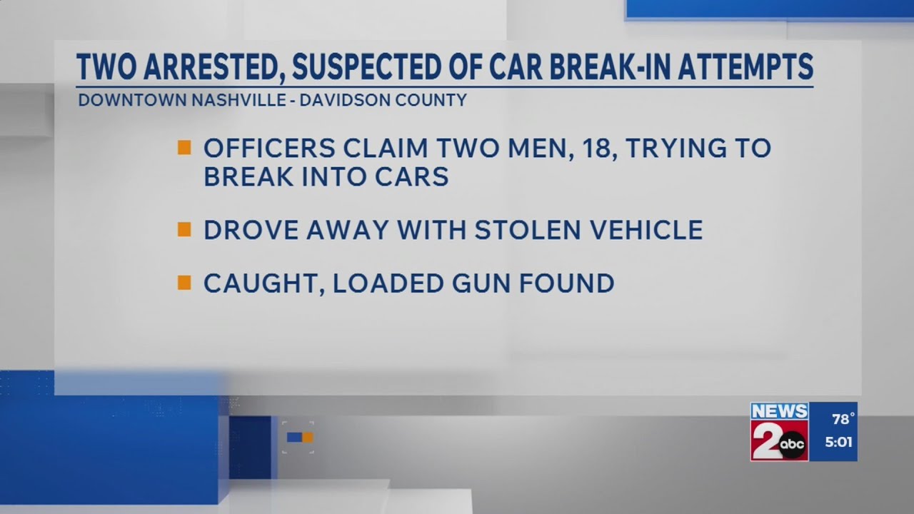 MNPD: 2 teens found in stolen car arrested for vehicle burglary - YouTube