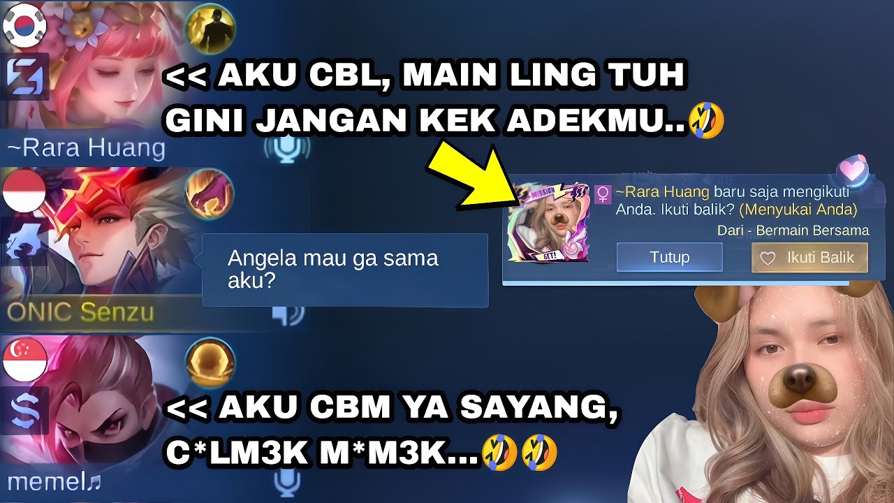 AKU IKUT BERMAIN DI RANDOM LOBBY(PART 92)REAKSI 2 CEWE ON MIC MAIN LING TUH GINI JANGAN KAYA ADEKMU🤣