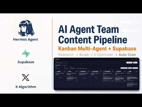 Thumbnail for Hermes Agent's New Kanban Feature Changes Everything — Multi-Agent Content Pipeline Tutorial