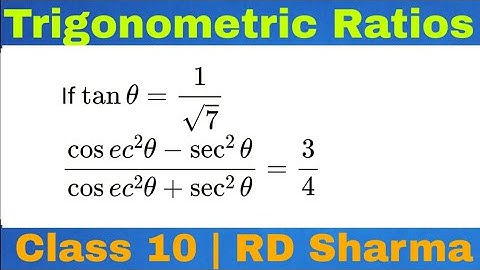 If tan θ = 1/√7, then (cosec^2 θ - sec^2 θ)/(cosec^2 θ + sec^2 θ) is equal to 4/3