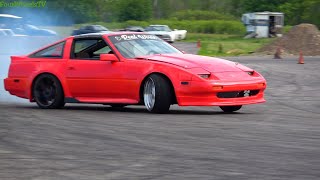 Drifting Nissan 240sx Silvia at Great Lakes Dragaway