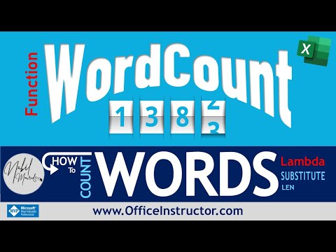 Counting Words in Excel with Classic Functions or Lambda