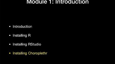 Mapping State ACS Data in R with Choroplethr Module 1, Lesson 4: Installing Choroplethr