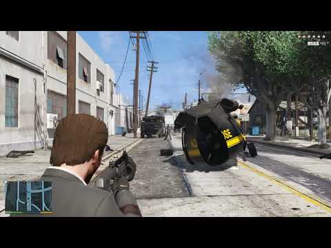GTA 5 - East LS Mafia Shootout + Ten Star Escape