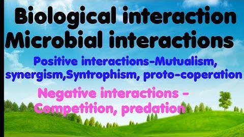 Biological interaction|Microbial interaction|Positive & negative interaction|Mutualism, synergism