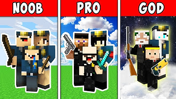 Minecraft NOOB vs PRO vs HACKER vs GOD: FAMILY POLICE CHALLENGE