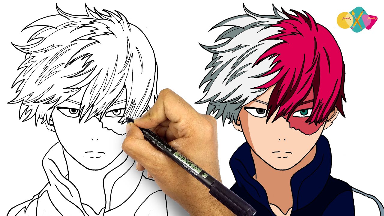 how to draw todoroki easy step by step || from my hero academia anime ...