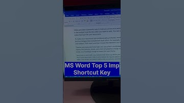 MS Word 5 Most Useful shortcut keys #excelwalesir #msword #ytvideoshorts #viralvideo #shortcutkeys