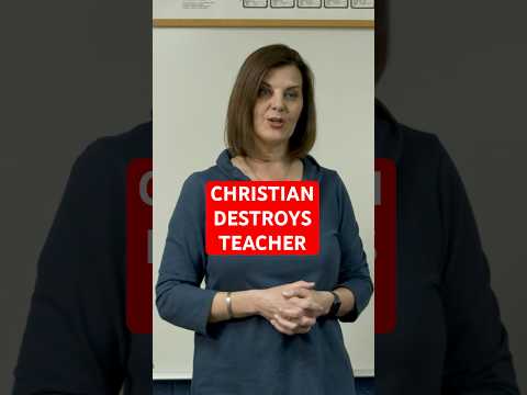 CHRISTIAN DESTROYS TEACHER 🔥 #shorts
