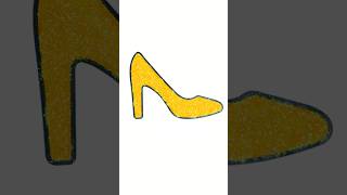Wow Coloring Glittery Yellow Princess Shoes