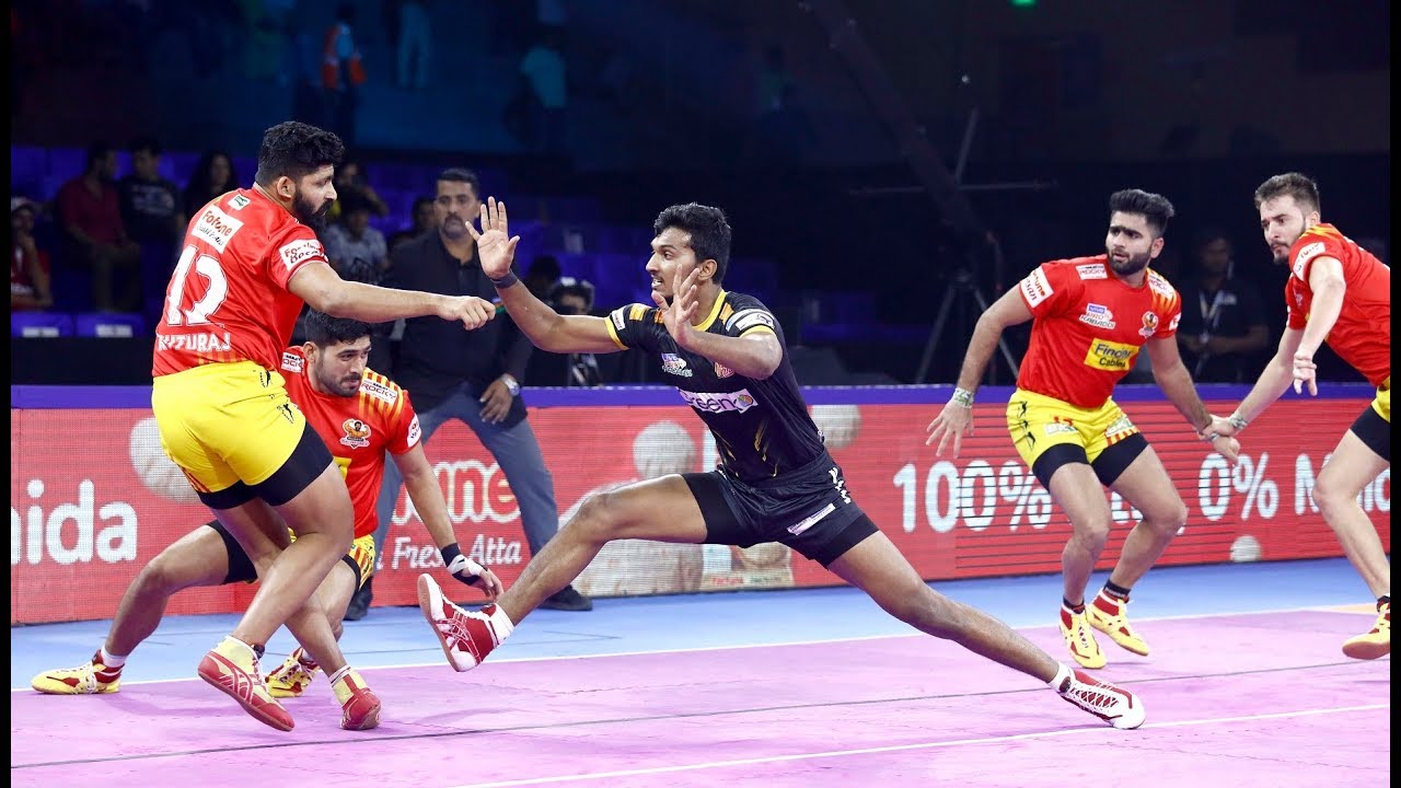 Pro Kabaddi 2019 HIghlights: Gujarat Fortunegiants vs Telugu Titans - YouTube