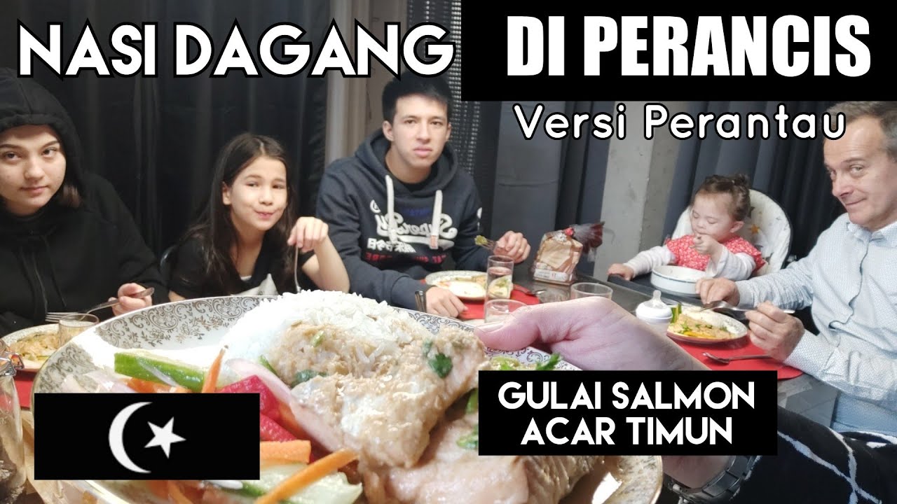 NASI DAGANG TERENGGANU KITA DI PERANCIS (GULAI SALMON & ACAR TIMUN)