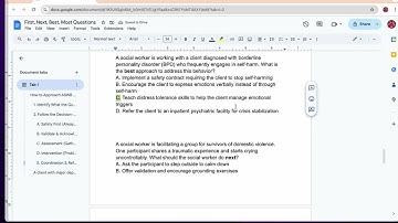 How to Approach ASWB First, Next, Best, Most Questions. (LCSW, LMSW, LBSW)