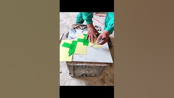 Cách ít người biết để lát gạch tại vị trí góc cột #kienthuc #xaydung #mẹovặttrongcuộcsống