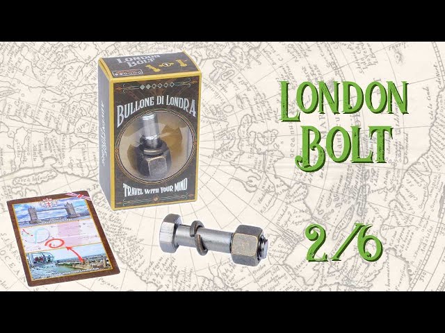 Logica Spiele „Londoner Bolzen“ Metallpuzzle – Schwierigkeit 2/6, 10x3x3 Cm, Reiseserie