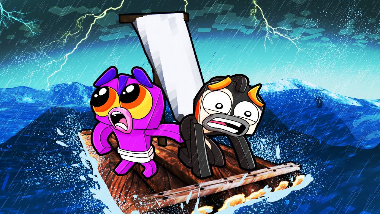 Minecraft RAFT Survival but Oceans = REALISTIC! - YouTube