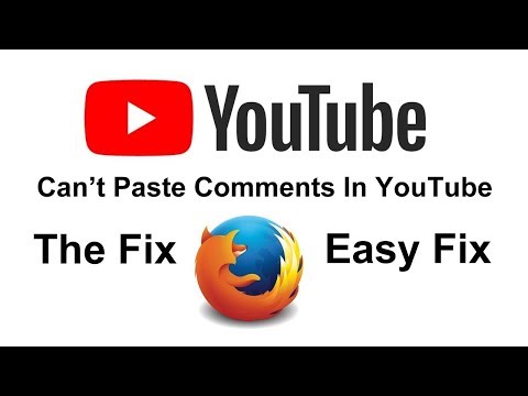 FireFox wont Paste Into YouTube Comments EASY FIX in 2 min using Fix paste on YouTube  @zfk110