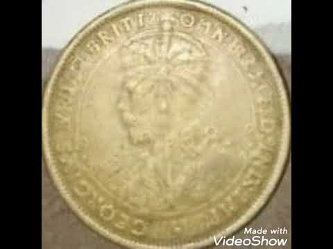 1938 Two Shellings GEORGE V ,British West Africa,coin value.