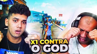 FUI X1 CONTRA O GOD E ELE FICOU IMPRESSIONADO! X1 RAIZ!? FREE FIRE