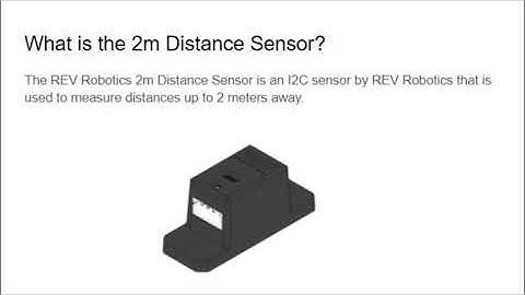 Introduction to REV Robotics 2m Distance Sensor
