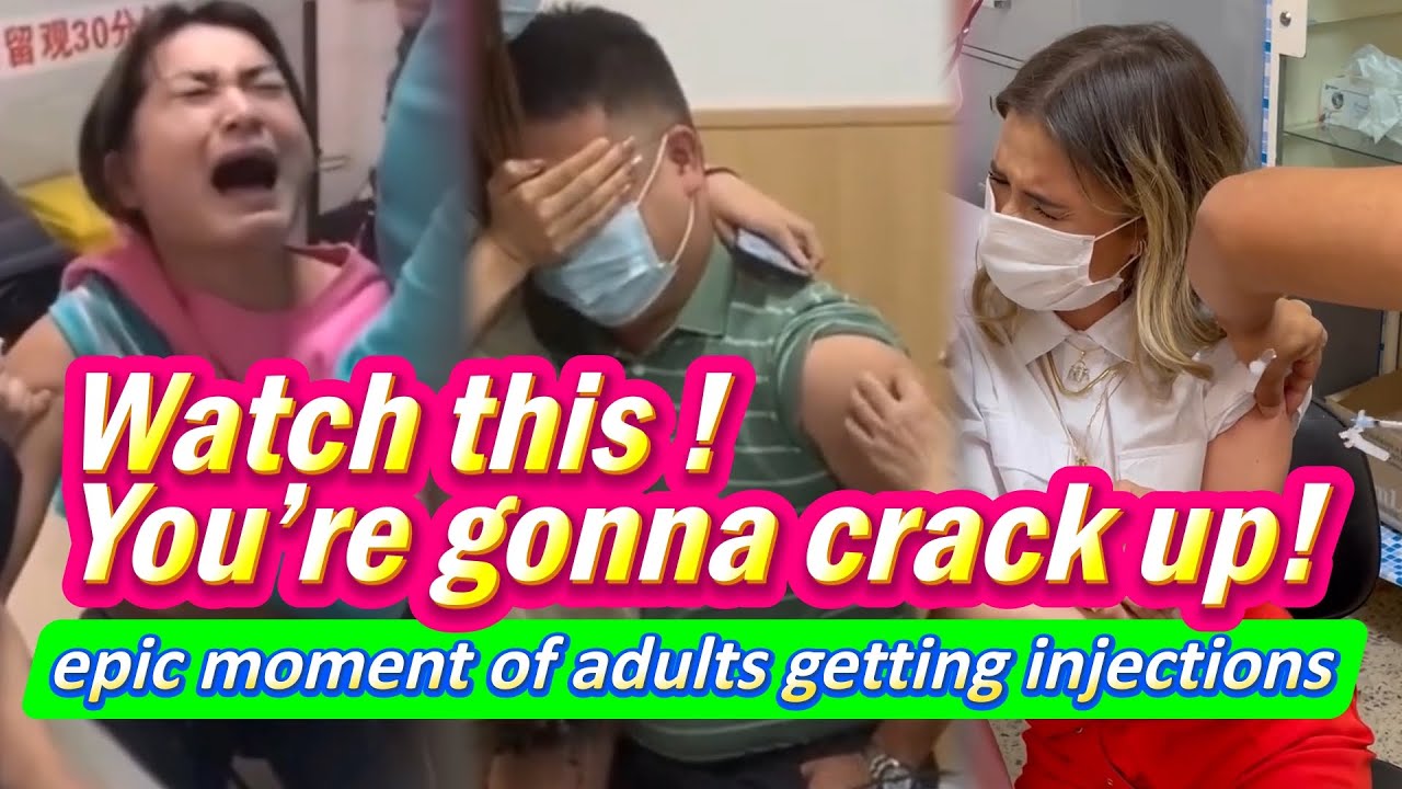 Funny😄｜epic moment of adults getting injections!｜El drama épico de los adultos con la vacuna 🤯🤣