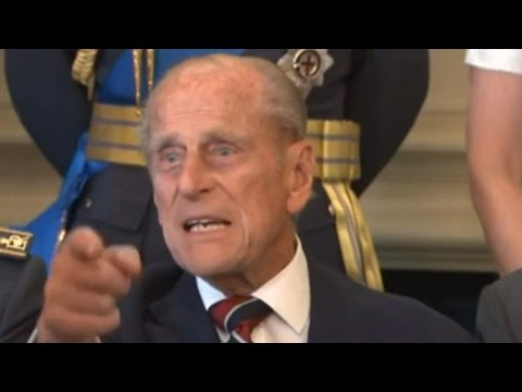 Prince Philip swears at photographer