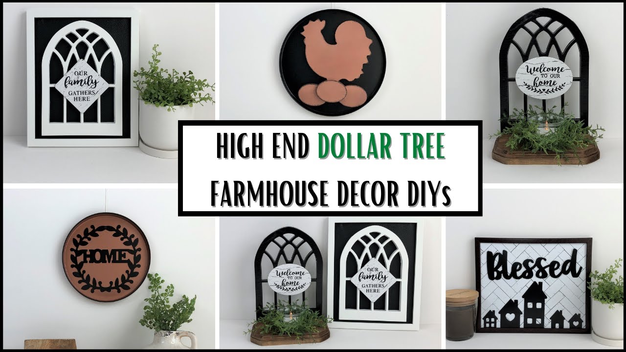 High End Dollar Tree Farmhouse Decor DIYs/Dollar Tree DIYs - YouTube