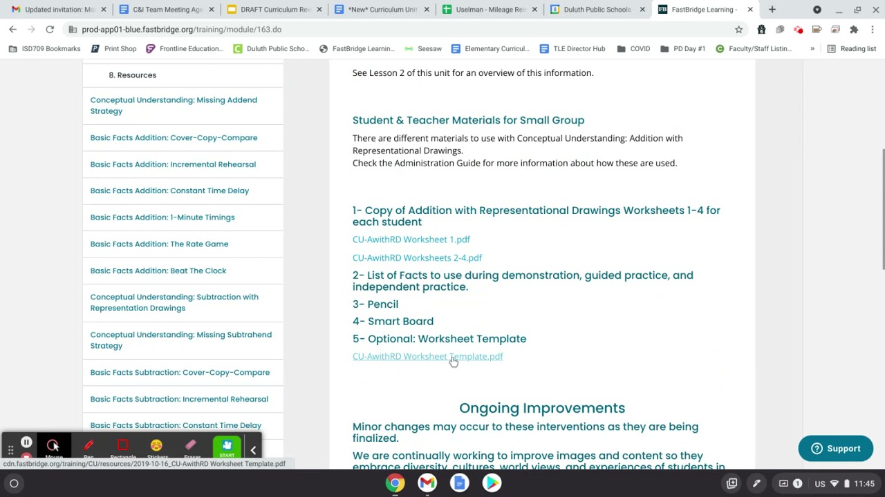Locating Intervention Lessons in FASTBridge