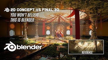 From 2D Concept Art to 3D Ganesha Temple in Blender 🕉️🙏🔥