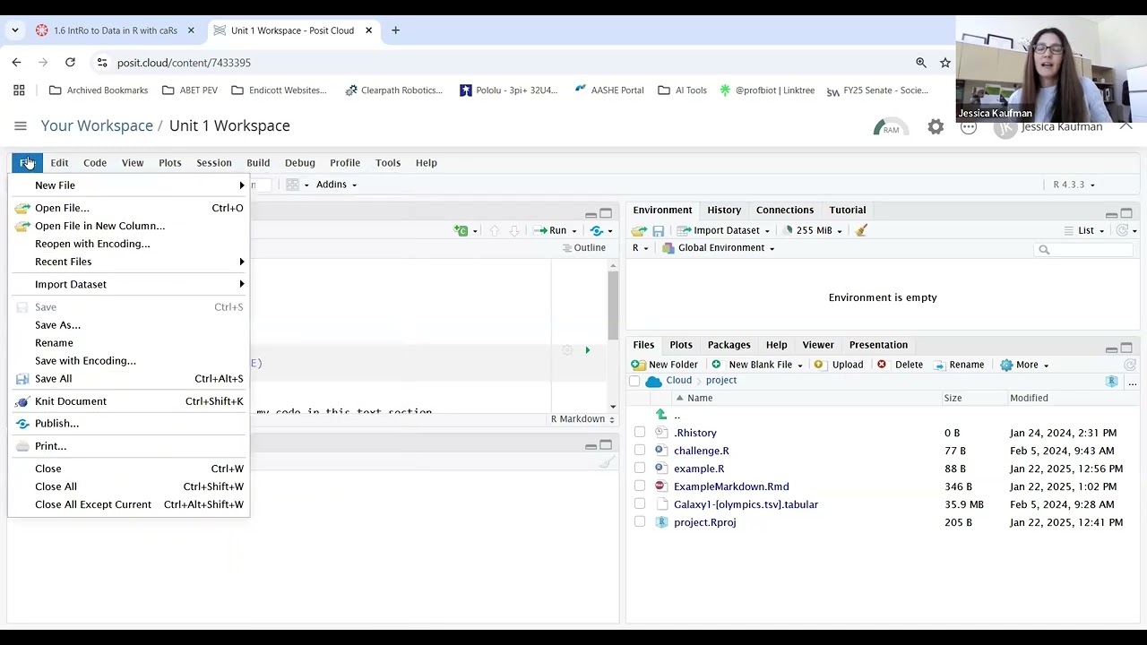 Guide to Posit Cloud for R programming