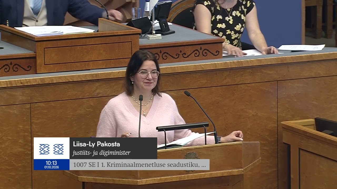 Riigikogu istung, 1.10.2026