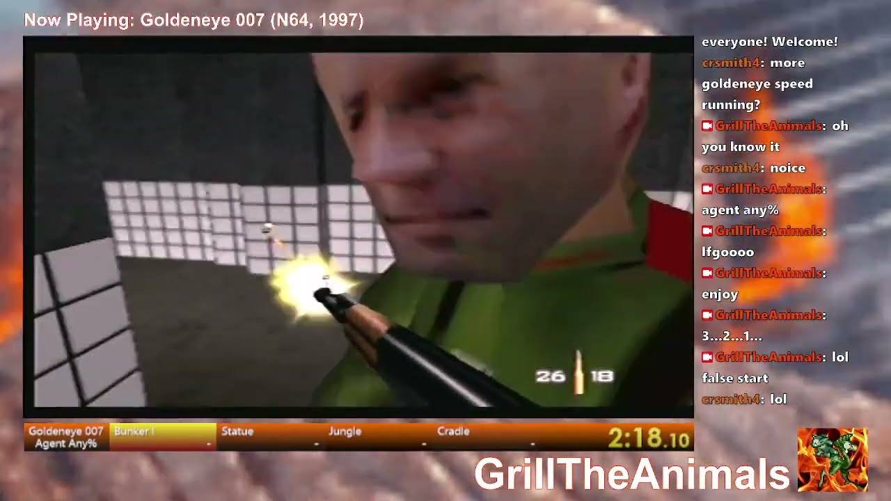 GrillTheAnimals running Goldeneye 007 - Agent Any% attempts, then Pilotwings 64