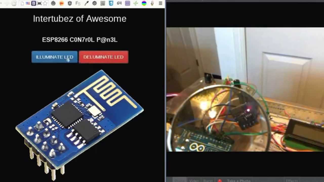ESP8266 Toggling LED From Web UI (Testing Responsiveness)